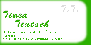 timea teutsch business card